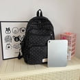 thumbnail image 6 of Clearance！Polka Dot Backpack Set 3Pcs Cute Daypack Kawaii Nylon Backpacks for Travel Daily Use Black, 6 of 8