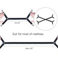 thumbnail image 5 of Premium Sheet Straps, 4 Pcs(2 Set) Adjustable Crisscross Fitted Sheet Clips Band Grippers Suspenders Corner Holder Elastic Heavy Duty for All Bedsheets Mattress Corners Flat Sheets Long Type (Black), 5 of 7