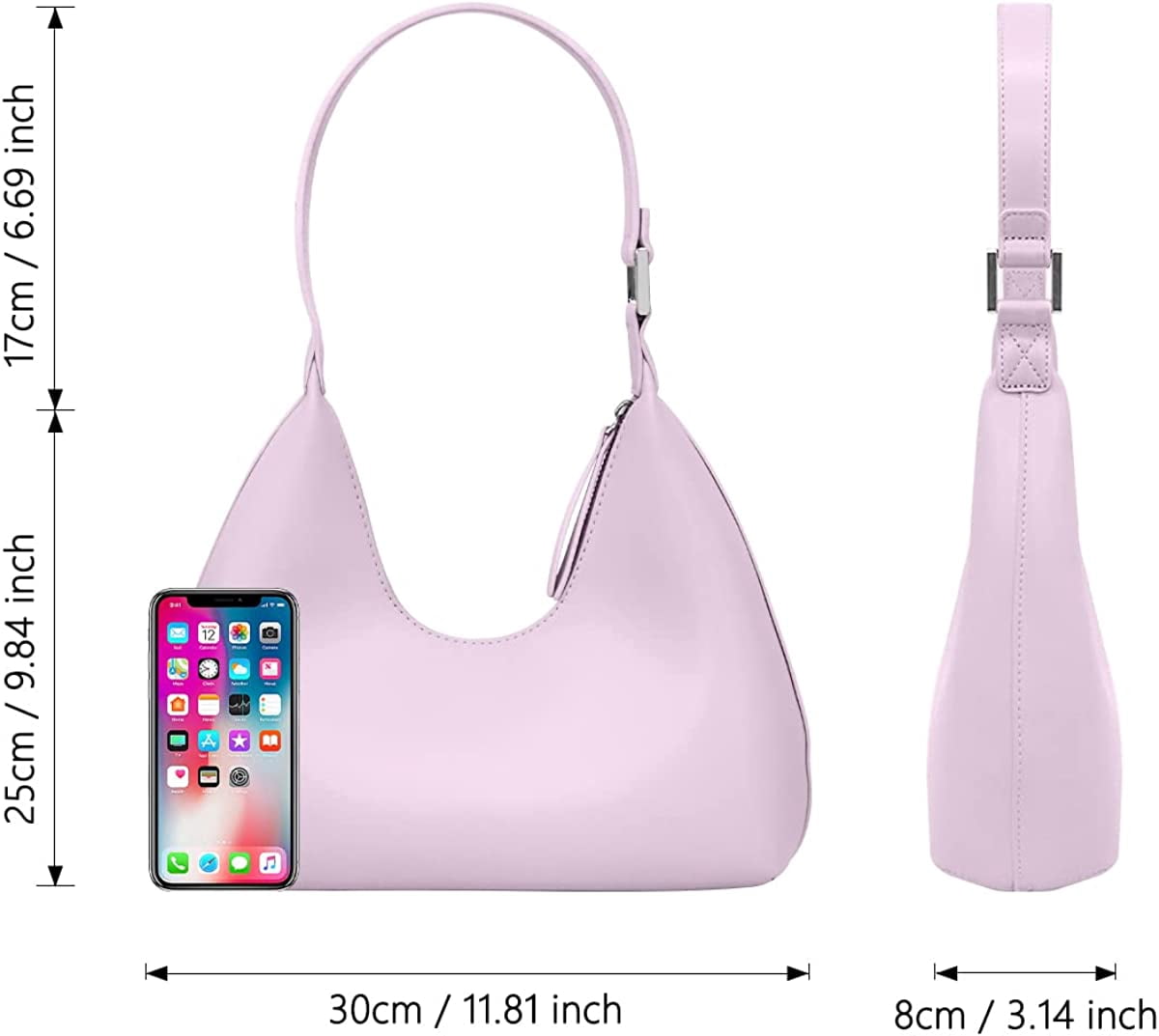 Barabum Mini Purse Small Shoulder Bags for Women Trendy Small Hobo Bag Clutch Purses for Women