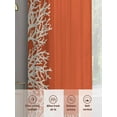 thumbnail image 6 of Sea White Coral Sheer Curtains 45 Inches Long 2 Panels Marine Orange Background Modern Art Light Filtering Semi Sheer Window Curtains Drapes for Bedroom Living Room 52"x45", 6 of 7