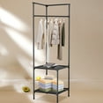 thumbnail image 5 of ​​2-Tier Corner Shelf Organizer - Multi-Functional Detachable Storage Unit with Hooks for Bedroom/Living Room, Metal Space-Saving Rack​​, 5 of 8