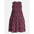 thumbnail image 4 of Terra & Sky Women's Plus Smocked Sleeveless Midi Dress, Sizes 0X-4X, 4 of 4