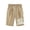 Khaki, variant on Girls Elastic Waist Casual Shorts with Pockets Comfy Lightweight Solid Color for Kids,Size 3-4 Years