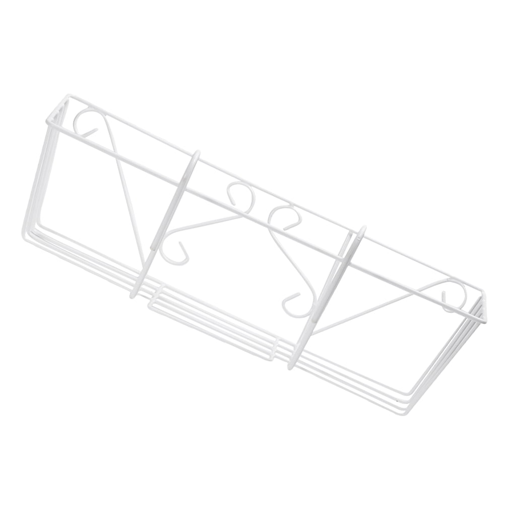 SEWCHICS Hanging Flowerpot Racks Planter Iron White 1Pcs