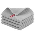 thumbnail image 2 of Kitchen Towels Cozival 4-Pack Honeycomb Cotton Dish Towels (34X34cm) - Highly Absorbent & Lint-Free Kitchen Rags for Washing Dishes, Quick-Dry & Reusable for Daily Cleaning, Dish Cloths, Grey, 2 of 9