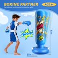 thumbnail image 4 of Saco de boxeo inflable NOCNPSW para niños de 3 a 12 años con guantes de boxeo, 4 of 7