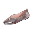 thumbnail image 2 of IEMIEMIEM Women's Metal Buckle Mary Jane Shoes Soft Leather Comfortable Ballet Flats Shoes Square Toe Casual Fashion Versatile Daily Wear Light pink 10 Wide, 2 of 9
