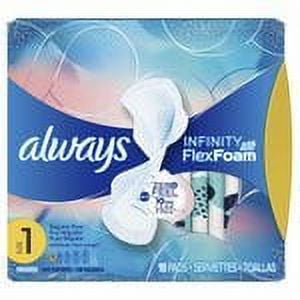 UPC 037000117131 product image for Always Infinity Feminine Pads  Size 1 Regular  with Wings  Unscented  18 ct | upcitemdb.com
