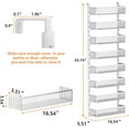 thumbnail image 2 of 8-Tier Over The Door Pantry Organizer with Mesh Baskets, Adjustable & Stable Hanging Spice Rack for Kitchen, Bathroom, Bedroom, and Baby Essentials Storage (16" W 8-Tiers, White), 2 of 15