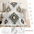 thumbnail image 5 of Sage Green Aztec Blanket Soft Cozy Warm Twin Blanket for Bed, Plush Fuzzy Flannel Fleece Blankets for Sofa, Southwest Boho Ethnic Chic Motifs Throw Blankets for Couch, Gifts for Men, 60"x80", 5 of 9