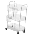 thumbnail image 3 of Luzkey Makeup Organizer Vanity Organizer Holder Display Shelf Makeup Shelf Organizer Household Snack Storage Rack for Table Sundries 3 layers, 3 of 8