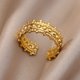 thumbnail image 1 of Anillos de apertura hueca Irregular para mujer, acero inoxidable, Color dorado, anillo geométrico, moda Simple, fiesta, regalo de joyería de Navidad, 1 of 4