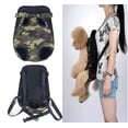 thumbnail image 2 of Portador de mochila para mascotas para perros pequeños Mochila de pecho frontal ajustable para mascotas Bolsa de viaje con piernas extendidas, 2 of 4