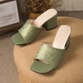 thumbnail image 4 of DeHolifer Women's Sandals High Heel Embroidered Summer Square Toe Elegant High Heels Wedding Party Dress Shoes, 4 of 8