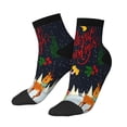 thumbnail image 3 of Salouo Merry Christmas Elk Pattern Unisex Middle Tube Socks,Middle-Finger Knee High Socks Over The Calf Tube Stocking Crew Stockings for Women and Men Tube Socks, 3 of 8