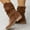 Brown, variant on Womens Ankle Booties Fashion Slouch Mid-Calf Flat Boots