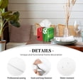 thumbnail image 3 of Lsque Watermelon Hello Summer Printed Tissue Box Cover Holder, Facial Paper Organizer Dispenser,Square with Bottom Belt, PVC Leather Decorative Organizer, 3 of 8