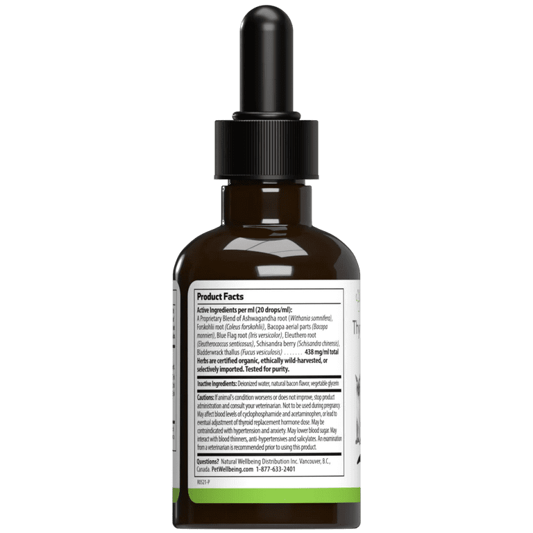 Pet Wellbeing Natural Thyroid Support for Dog Hypothyroidism - Thyroid Support Silver 2oz (59ml) Pet Wellbeing Natural Thyroid Support for Dog Hypothyroidism - Thyroid Support Silver 2oz (59ml)