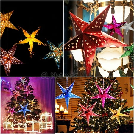 Xmas reusable hanging pentagram lamp shade christmas tree topper yard XMAS Reusable Hanging Pentagram Lamp Shade Christmas Tree Topper Yard