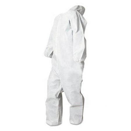 Boardwalk Disposable Coveralls, White, Large, Polypropylene, 25/Carton -BWK00032L