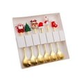 thumbnail image 2 of jicheng 6 Pieces Christmas Cutlery Reusable Tableware for Restaurant Ice Cream Party D, 2 of 9