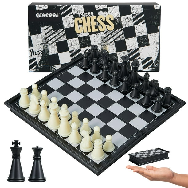 Juego de ajedrez GEACOOL Minitabla plegable magnética de viaje para niños