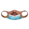 thumbnail image 3 of Máscaras divertidas con estampado de hombre para mujeres adultas, máscara facial de broma reutilizable, tela cómoda y lavable, 3 of 5