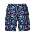 thumbnail image 4 of Lsque Mens Swim Trunks Skull flower cute Pattern - Bathing Suit Compression Liner - Beach Swim Shorts Swimwear - (S-3XL) - Stretch Quick Dry -X-Large, 4 of 9