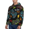 thumbnail image 3 of Wukai Play Game3 Print Men Hoodies Fleece Sweatshirts Long Sleeve Sweaters Pullover Fall Outfits Winter Clothes-X-Large, 3 of 7