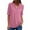 Pink, variant on Lenpel Women's Blouses Soft V Neck Half Sleeve Button Dressy Casual Tunic Tops Trendy Spring Summer Outfits