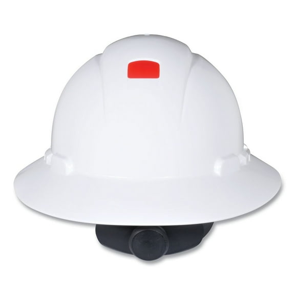 3M 7100240027 H-800 SecureFit H-Series 4 Point Pressure Diffusion Ratchet Suspension Hard Hats with UV Indicator - White
