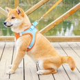 thumbnail image 2 of Reflective Cat Dog Vest for Outdoor Walking Breathable Mesh Pet Harness with Leash - Splicing Pink, 2 of 5