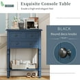 thumbnail image 5 of Console Table with 3 Drawers,Narrow Sofa Table with Storage Shelf,Entryway Table for Hallway,Living Room,Navy, 5 of 7