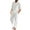 White, variant on LEKDFST Men's Short Sleeve Outfits Henley Shirt and Pants Set Casual 2 Pieces Summer Tracksuits with Pockets Black L