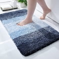 thumbnail image 1 of Luxury Bathroom Rug Mat, Extra Soft and Absorbent Bath Rugs, Non-Slip Plush Shaggy Bath Carpet, Machine Wash Dry, Bath Mats for Bathroom Floor, Tub and Shower, 24x16, Navy, 1 of 6