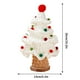 thumbnail image 3 of Árbol de Navidad simulado tejido a mano, maceta de madera, adornos tejidos con bolas de colores y bolas rojas para coche, hogar, oficina o aula. Dos colores., 3 of 7