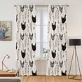 thumbnail image 2 of Rooster Farmhouse Beige Kitchen Curtains Window Panels, Farm Animals Simple Art Modern Insulated Window Treatment Curtain, Grommet Curtains for Bedroom/Living Room/Bathroom, 2 Piece 42"Wx84"L, 2 of 8