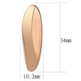 thumbnail image 2 of Women's Stainless Steel IP Rose Gold 9.34(g) Stud Earrings, 2 of 3