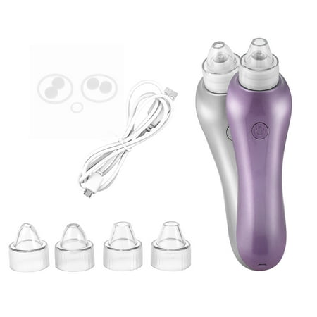 WALFRONT 4 Replaceable Heads Blackhead Vacuum Removal Pore Cleaner Acne Suction Cleanser Facial Care ,Vacuum Suction Machine, Pore Suction