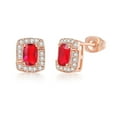 thumbnail image 1 of Fiudx Pendientes de Circonita Multicolor, Rectángulo de Platino Cristalino, Diseño Ligero, Cierre Elegante, Caja de Regalo Incluida, Joyería para Mujer, Regalo de San Valentín., 1 of 6