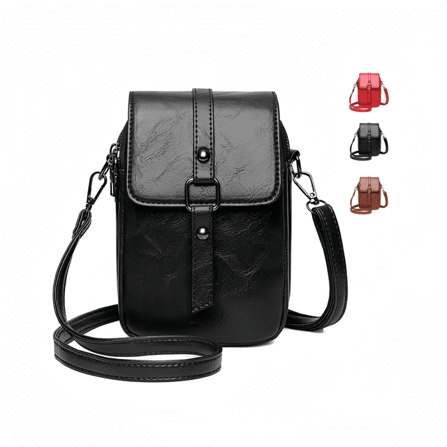 Bolso Para Mujer Cartera Bandolera De Moda Para Celular Xtellar Color Negro