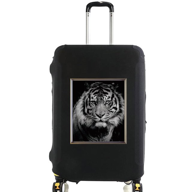 Animal Series Printed Pattern Travel Essentials Bag with 18-32 Inch Capacity Travel Accessories Trolley Case Protective Cover 8animal 030 XL