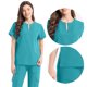 thumbnail image 2 of TaTaai Women's Caregiver Work Set, Loose Fit Short Sleeve V-Neck Top, Soft Drawstring Pants with Pockets, Summer Nursing Uniform, Professional Spring Scrubs Gift, 2 of 4