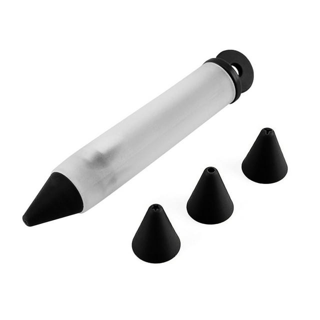 Naiovety Bolígrafo para manga pastelera, bolígrafo de silicona para escritura de alimentos, herramientas de decoración de Chocolate DIY, molde para Herramientas y accesorios para hornear Negro Naiovety HA004192-04