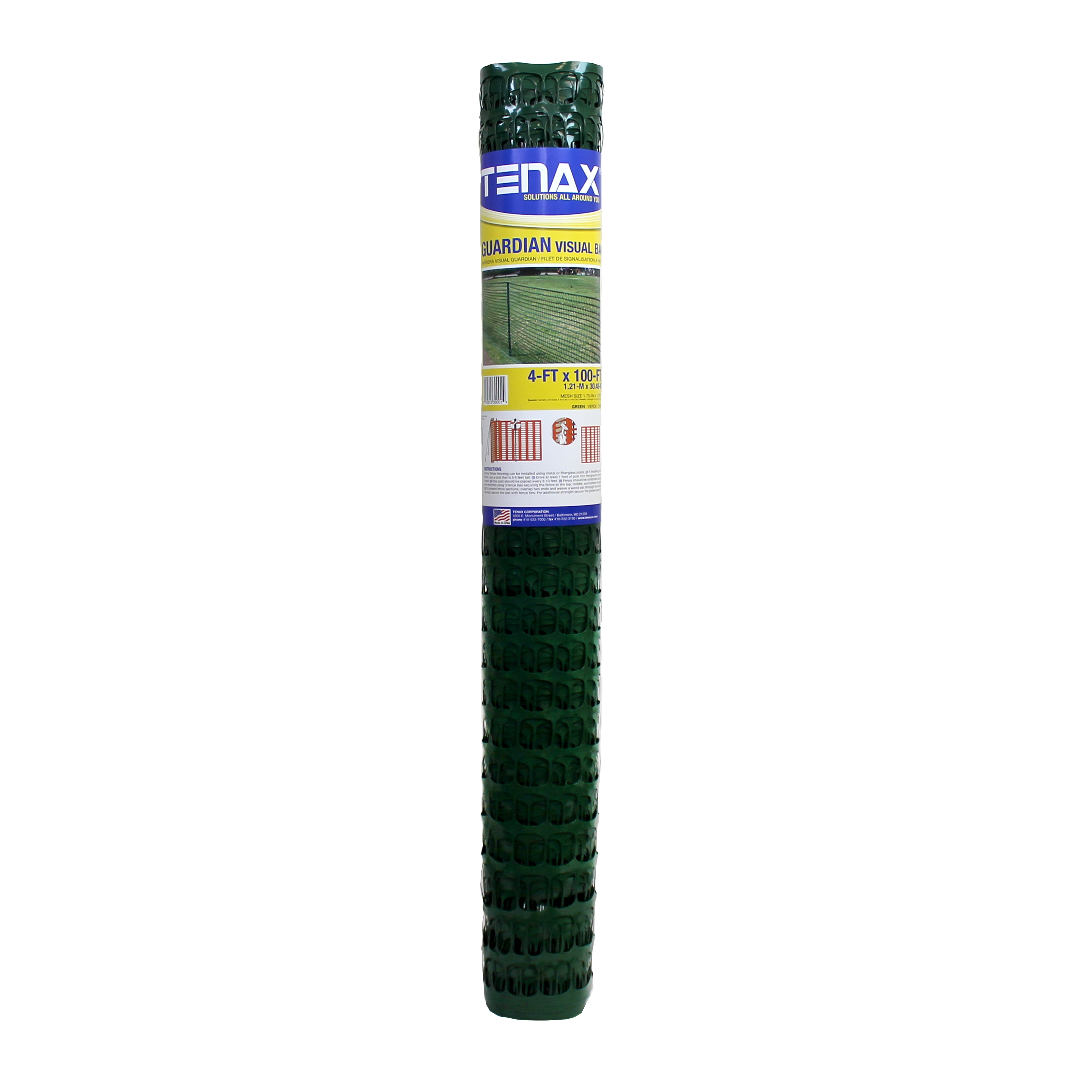 Tenax Guardian Safety Fence, Green, 4 X 100 Feet by Tenax