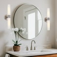 thumbnail image 5 of Kira Home Duo 21" Modern Wall Sconce with Frosted Opal Glass Shades for Bathroom/Vanity, Brushed Nickel Finish, 5 of 8