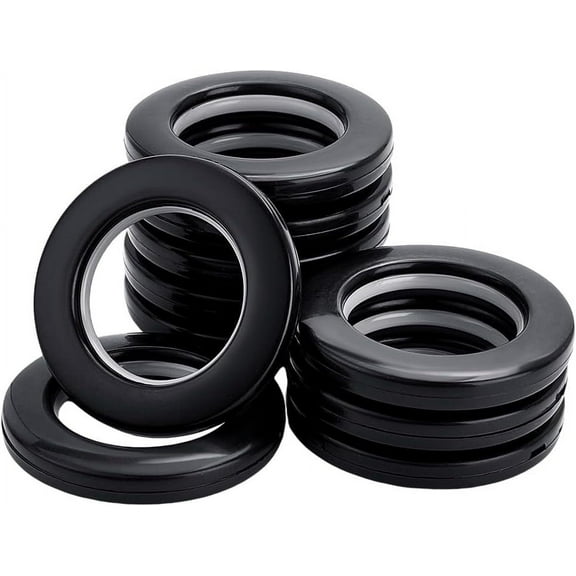 10pcs PP Curtain Rings for Most Curtains Decoration Black 68.5x12mm