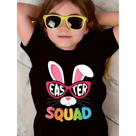 Girls Easter Squad Bunny Family Easter Day Women Egg Hunt Kids T-Shirt Graphic T-shirts for boys and girls