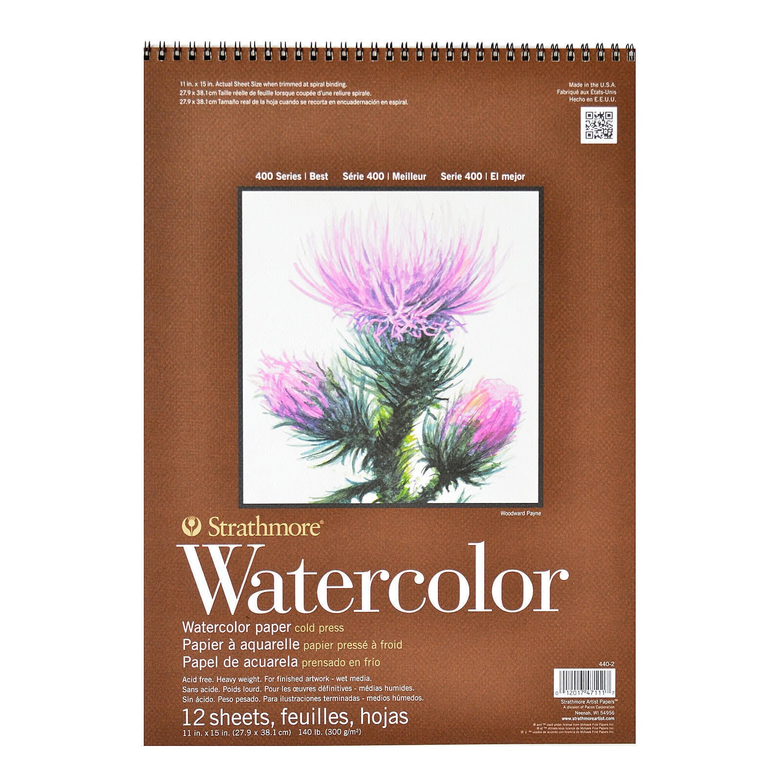 Strathmore Watercolor Paper Block, 400 Series, 13in x 17in