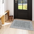 thumbnail image 2 of RUG ROBOT Modern Bordered Kitchen Rugs Non Slip, 2x3 Entryway Rugs Indoor Washable Ultra-Thin Indoor Door Mat, Soft Throw Carpet for Bathroom Bedroom Entry (2x3ft,Grey), 2 of 6